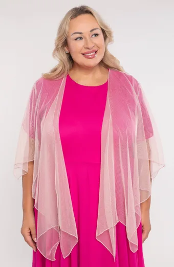 Roosa šifoonist bolero