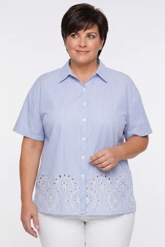 Särk ažuurse vööd