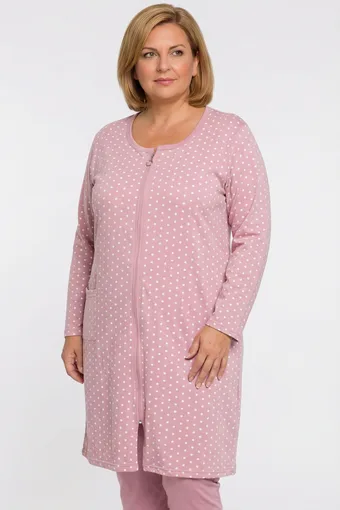 Roosa puuvillane täpiline kodumantel