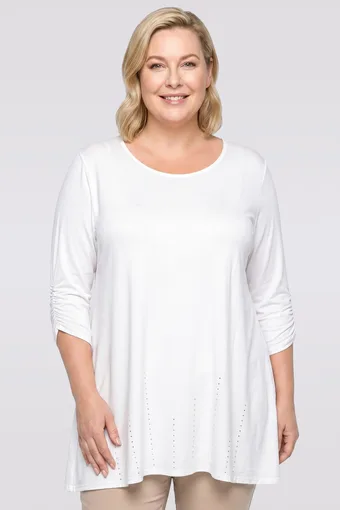 Valge tuunika tsirkoonidega