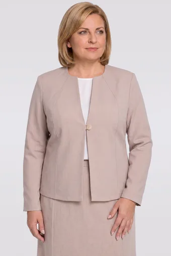Beež linane bleiser taskutega