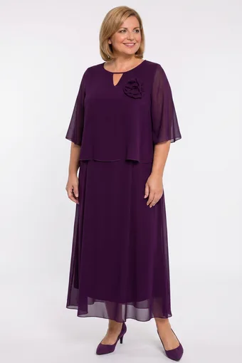 Elegantne lilla kleit kaunistustega