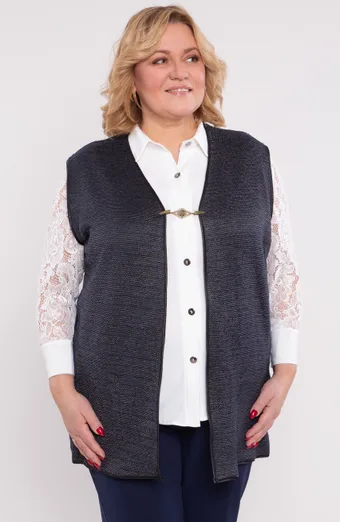 Pööratav tumesinine vest
