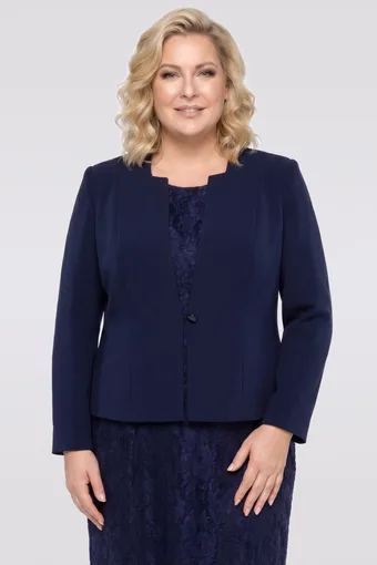 Tumesinine nööbiga bleiser
