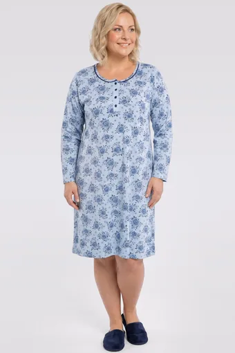 Helesinine öösärk siniste lilledega