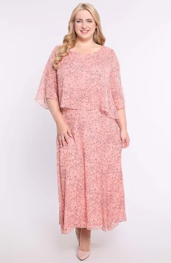 Roosa šifoonist leopardkleit