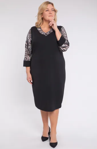 Must leoparditrükiga kleit