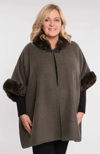 Khaki värvi poncho