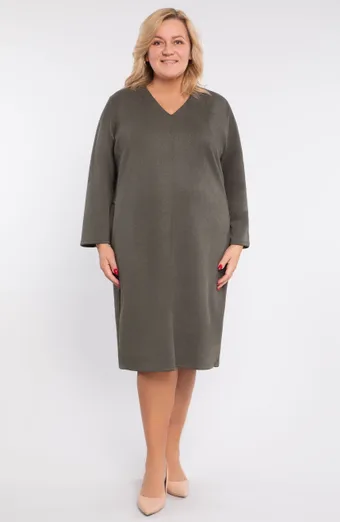 Khaki seemisnahast kleit