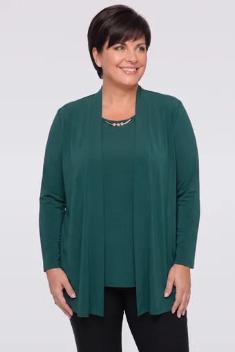Roheline tuunika kardiganiga
