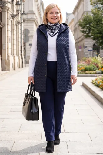 Tumesinine tepitud vest