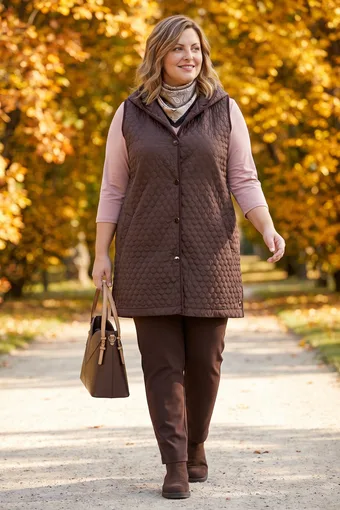 Pruun tepitud vest