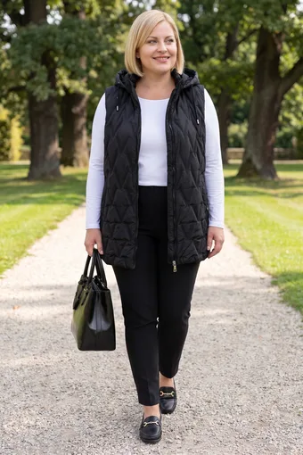 Must reljeefse mustriga vest